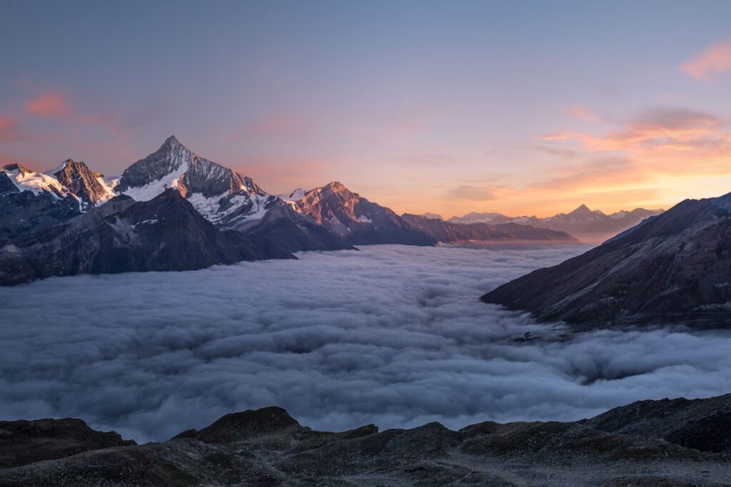 Mountain landscape representing grounding and being present in nature